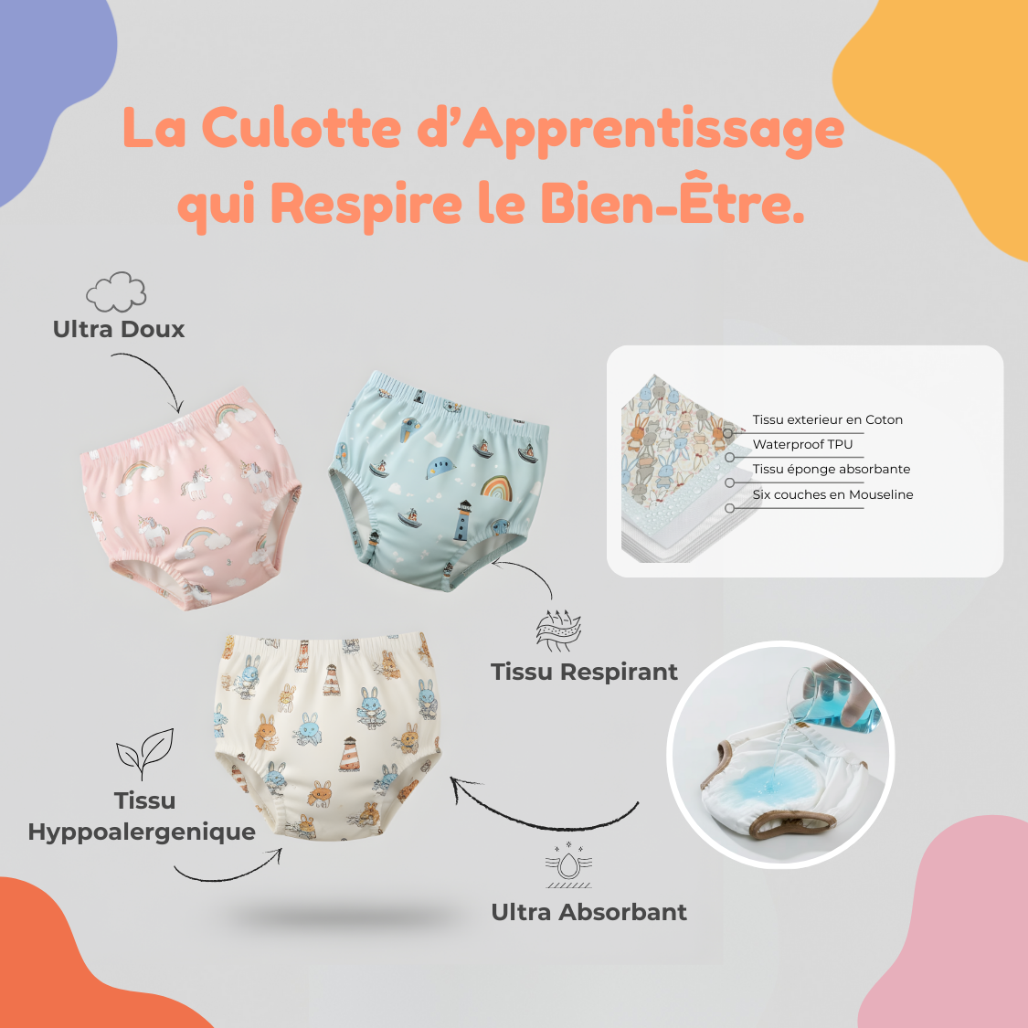 Nos Packs de Culotte d'Apprentissage